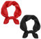 BSBUY Bandana Herren Damen 2Pcs Premium Halstuch Kopftuch Unisex Tuch Bindetuch Bandana Taschentuch Quadratischer Halstuch Elegante Schal Tuch Vielseitiges Kopftuch in Einfarbig (Rot+Schwarz,70x70cm)
