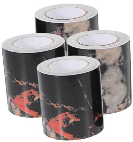 DOITOOL 4pcs Skirting Board Peel and Stick Wall Molding Baseboard Stickers Decorative Wall Edging Strip for Floor