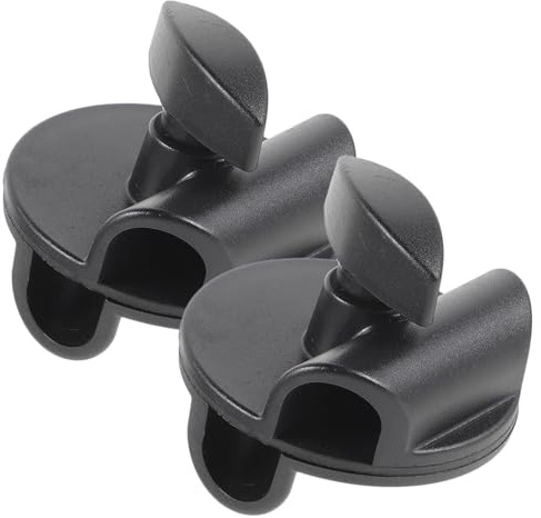 OFFIGAM Clips De Micrófono Para Soporte 360°, Abrazaderas Metálicas y Plásticas Ajustables Para Montaje Escritorio y Brazo, Accesorios Para Uso Grabación y Escenario, Pack De 2 Unidades