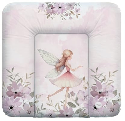 CEBA BABY mjukt skötdyna 75 x 72 cm – skötmatta för fasta dokument, Basic, OEKO-TEX Standard 100 (Meadow Fairy)