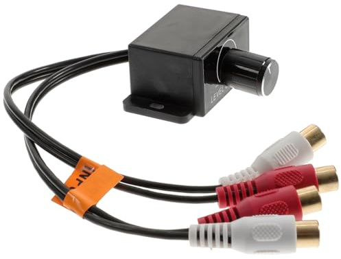 WINOMO bil volym kontrollknapp fjärrkontroll förstärkare level bas audio volymreglage med 2 cinchkontakt
