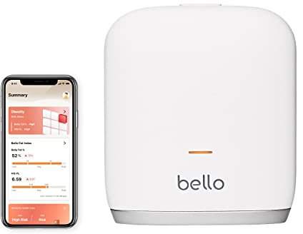 Bello 2 - Tailored Body Fat Management Device and Smart App – Bluetooth Whole-Body Fat Scanner and Metabolism Tracker - Handheld Body Fat Measurement Tool - Compatible with Apple Health & Google Fit