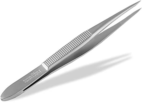 Solingen Zeckenentferner Zeckenpinzette für Hunde Katzen Zeckenzange Made in Germany aus Edelstahl Spitz für Haustiere