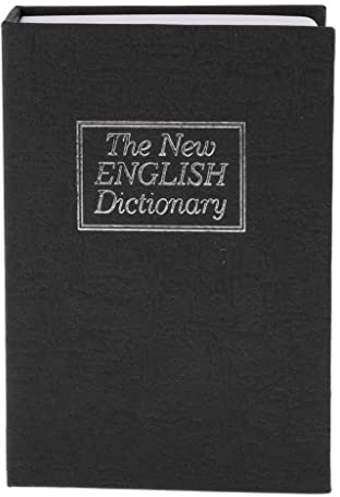pistro Coffre-fort en forme de livre avec inscription « Dictionary English Dictionary » - Noir