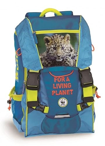 Franco Cosimo Panini WWF Rucksack ausziehbar Leopard Boy blau, blau