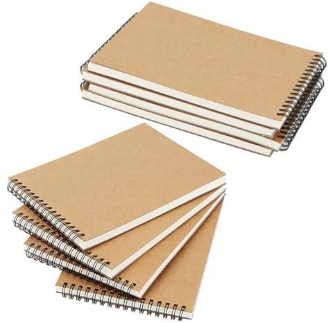 LEXININ 8 Pack A5 Landscape Sketchbook, 30 Sheet/60 Pages Spiral Bound Sketch Pad, 160gsm A5 Art Drawing Pad for Landscape Artist Painting