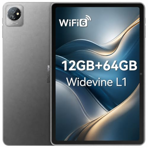 Blackview Tab70 WiFi Tablette Android 10 Pouces, 8Go+64 Go, WiFi 6 Tablette avec Stockage Extensible 2 to par Carte TF, processeur 2,0 GHz, Bluetooth 5.0, certifiée GMS et Widevine L1