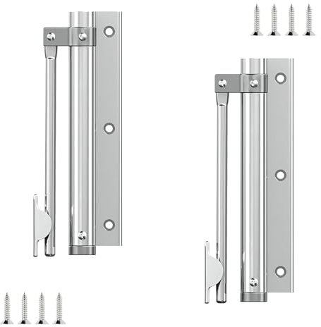 Qrity 2 Pezzi Chiudiporta, Regolabile Chiudiporta a Molla, Chiudiporta Automatico per Interni ed Esterni, Supporta Peso Fino a 25 kg