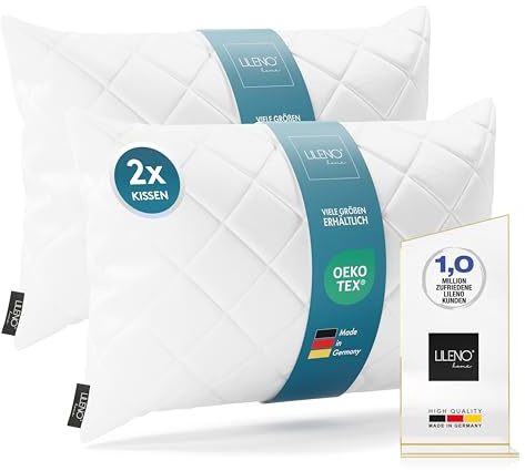 LILENO HOME 2er Set Kissenfüllung 50 x 70 cm - 95°C waschbares Innenkissen geeignet für Allergiker - Polyester Kisseninlet als Couchkissen, Sofa Kissen, Cocktailkissen und Kopfkissen