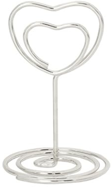 10 soportes para números de mesa de 1.9 pulgadas, soportes de alambre para tarjetas, notas, fotos, etiquetas de alimentos, para decoración de mesa de boda