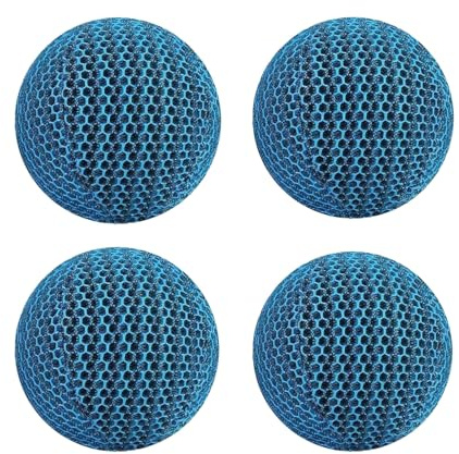 xutong Lot de 4 balles de nettoyage pour jacuzzi - Réutilisables - Lavables en machine - Pour spa et piscine - Accessoires de piscine - Bleu