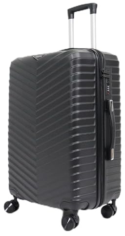 STRAVIA – Vic – Valise Moyenne 65 cm – ABS légère et résistante – Bagage Rigide – Serrure à Code sécurisée – 4 Roues Double Ultra fluides – Black – 65 x 44 x 26 cm