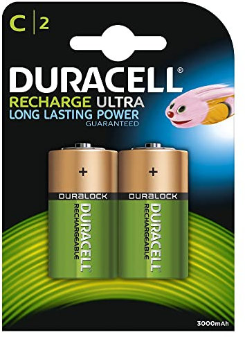 Pilas C - Duracell Recargables, 2Uds