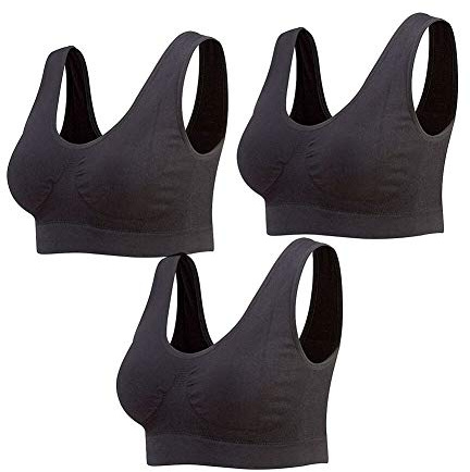 Lemef Sujetador Deportiva sin Costuras Sostén sin Aros con Almohadillas Extraíbles para Mujeres