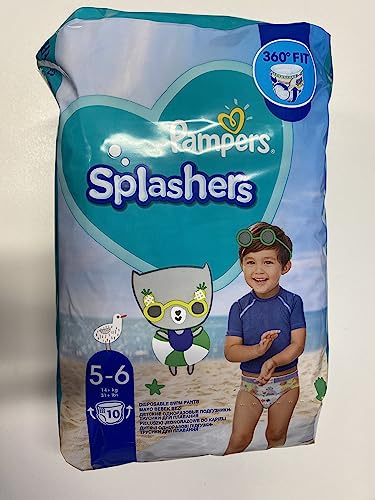 Pampers Splashers Einweg-Windeln, Grxf6xdfe 5-6, 10 Stxfcck