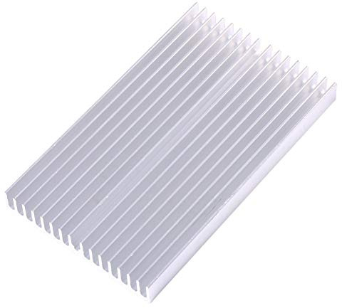 Disipador de calor de aluminio de 100 * 60 * 10 mm Forma de rejilla de bricolaje Chip de disipador de calor Argentate Cooling Cooling Fin Module para IC LED Transistor de potencia