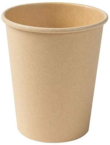 BOX And Tree| 500 Pièces de Gobelets Jetables Pour Café à Emporter en Papier Marron Non Blanchi I Gobelet Espresso Gobelet de Dégustation, Écologique, Bio-dégradables 230ml 8oz