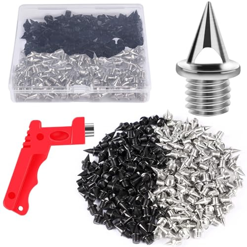 Lot de 120 Crampons de Rechange en Acier Inoxydable pour Chaussures de Golf avec clé à Pointes de 6,35 mm