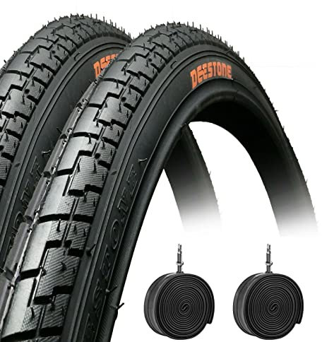 2 neumáticos negros 26 x 1,75 (44-559) + cámaras de aire neumáticos de carretera para MTB Mountain Bike Slick