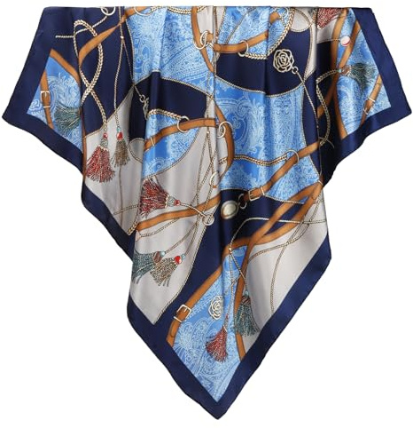 Foulard en Soie de Cheveux Femme - Carré Satin pour la Nuit, 1pcs Polyester