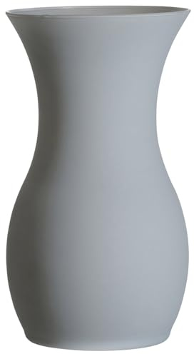 Ritzenhoff & Breker Annalena Vase, 25 cm, Moderne Tischvase mit softem Matt-Finish, Bauchige Dekovase zur Dekoration, Glas, Grau