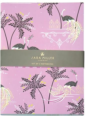 Portico Designs Ltd Sara Miller Savannah Set of 2 A5 Slim Notebooks, Lined pages