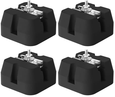Support pour Condenseur - Support pour Pompe à Chaleur et Climatiseur,Antivibratile, Socle Renforcé 4 Pièces Pour Sol Extérieur