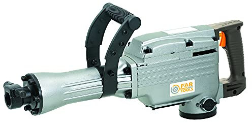 Fartools ONE Marteau démolisseur/piqueur 1500W 40J, embout hexagonal 30mm, percu 1400cps/min, poignée auxiliaire, mallette métal + 2 burins