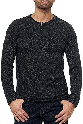 Red Bridge herr långärmad tröja pullover bröstficka melerad