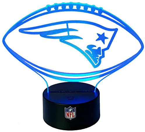 New England Patriots NFL LED Lampe Licht LOGO, Wechselmodus mit 6 unterschiedlichen Farben