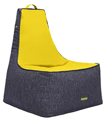 Gardenista Sedia Giant Bean Bag per Adulti | Interni/Esterni Schienale Alto Pouf a Sacco | Resistente all'Acqua Pouf con Riempimento | Puff Poltrona Sacco con Maniglia di Trasporto (Gold)