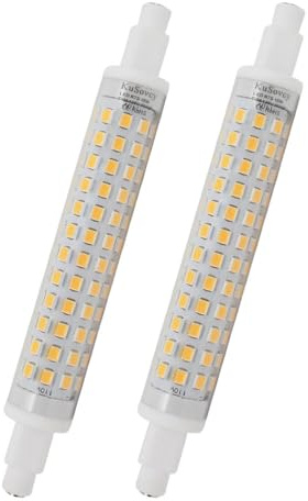 KuSovcy R7s LED Bulbs 118mm Dimmable 10W J118 J Type Light Bulb 80W Halogen Bulb Equivalent, Double Ended Base Flood Lights for Household Lighting Floodlight Replacement, 2PCS