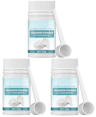 Firulab Adhésif thermofusible à Transfert numérique Blanc en Poudre DTF 100 g, prétraitement DTF pour Toutes Les imprimantes DTF et DTG, pour Les Tissus