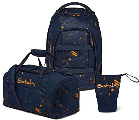 satch Pack Pencil Slider Edition Schulrucksack Set 3tlg. mit Sporttasche (Urban Journey)