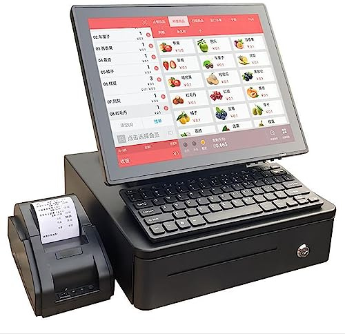Caisse Enregistreuse De Restaurant, Caisse Enregistreuse Électronique Avec Écran Tactile De 15,6 Pouces, Écran LED 1 Ligne À 8 Chiffres, Charge La Rotation Multi-angle, Port USB, Pour Supermarché