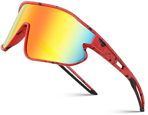 FEISEDY Kids Cricket Sunglasses for Boys Girls Youth UV400 Protection B4064 | Lightweight, Youth Sports Glasses for Cycling Running Baseball