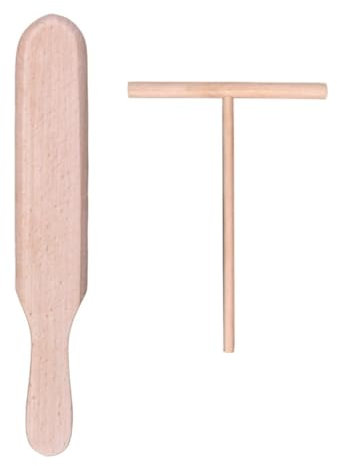 BOBOZHONG Stendi Crepes in Legno,2 Pezzi Crepes distributore,Crepes Spatola,Crepe Spreader,Distributore per crepemaker,per Pancake