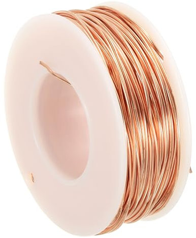 PATIKIL 98.42 Feet Solid Bare Copper Wire,20 Gauge 99.9% Pure Copper Wire 0.8mm Soft Beading Wire Metal Plant Stem Ties for Jewelry Craft (30m)