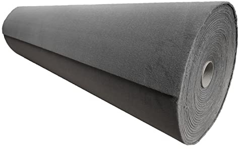 Meterware Autoteppich (Auskleide-Teppich für Fahrzeugboden, Kofferraum, etc) Deluxe grau, Zuschnitt (2m breit / 2m lang)