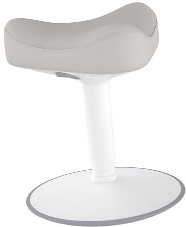 YRHome Pall kontorspall ergonomisk pall ståpall vinglande pall arbetspall skrivbordsstol 360° roterbar, höjdjustering 47–65 cm för hem och kontor, grå