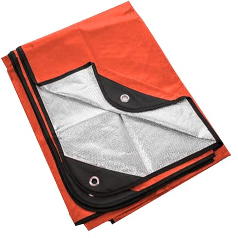 Couverture De Survie Réutilisable Couverture Thermique De Survie | Couverture De Sauvetage Réfléchissante | Équipement De Survie en Plein Air Portable De en Voiture Réfléchissante Bâche