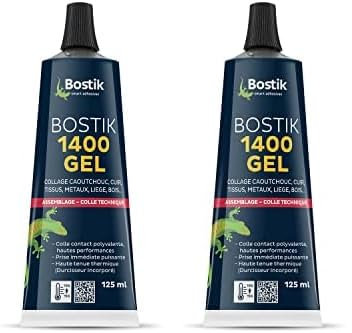Colle contact 1400 gel BOSTIK - Tube de 125 g - 30504070 (Lot de 2)