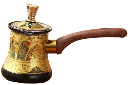 SZLIFE Caffettiera turca, pentola per latte per induzione, fornelli, tazza per cioccolato e burro, caffettiera turca per cucina, 550ml
