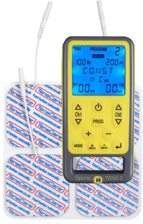 TensCare Deportes TENS & EMS Dispositivo con 55 Programas | Reparación muscular, entrenamiento y alivio del dolor, ideal para deportes y fitness