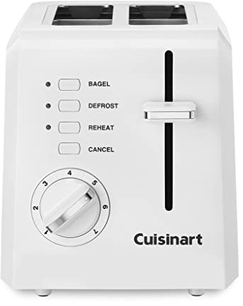 Cuisinart 2-Slice Toaster, Compact, White, CPT-122