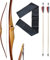 Franks-Castle Bogenset Longbow Langbogen von Eagle 68 20-45 lbs mit Hülle und Pfeilen 30 lbs
