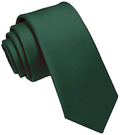 JEMYGINS - Cravatta da uomo, 6 cm, stretta, extra slim, vari colori disponibili, anche in seta, scatola inclusa, verde, slim