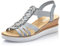 Rieker Damen Keilsandalen V38H8, Frauen Sandalen,offene Schuhe,Strandschuhe,Keilsandaletten,Keilabsatz,Wedge-Heel,hoch,blau (12),41 EU / 7.5 UK