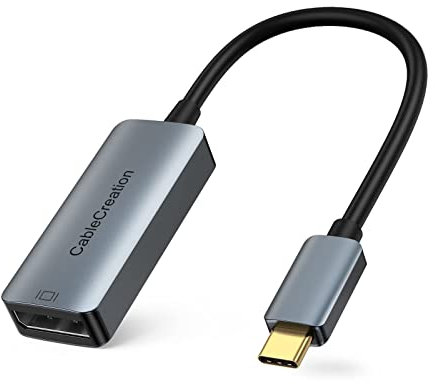 CableCreation USB C DisplayPort Adapter 4K@60Hz, Thunderbolt 3 auf DisplayPort Konverter Kompatibel mit Rift S, MacBook Pro/Air, iPad Pro, XPS 15/13, SurfaceBook, Spectre, Galaxy S20 usw. Aluminium