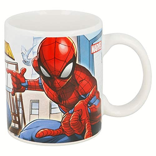ILS I LOVE SHOPPING Tazza in ceramica per Bambini in confezione regalo (Spiderman)